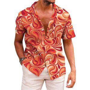 Men's Funky Hawaiian Shirt Palm Beach Shirts Tropical‎ Vacation Summer Clothes